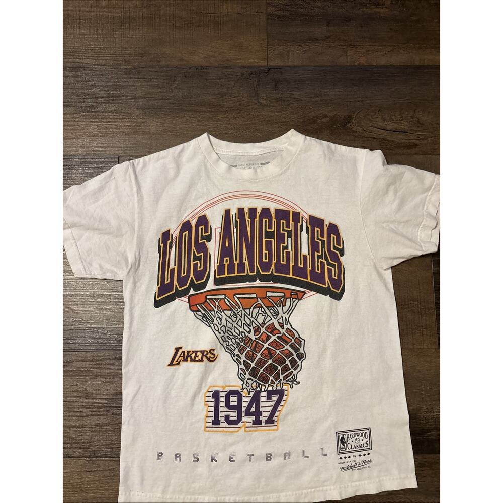 Mitchell & Ness Los Angeles LA Lakers T-shirt‎ Medium White
